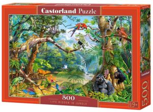 Пъзел Castorland от 500 части - Скривалище в джунглата