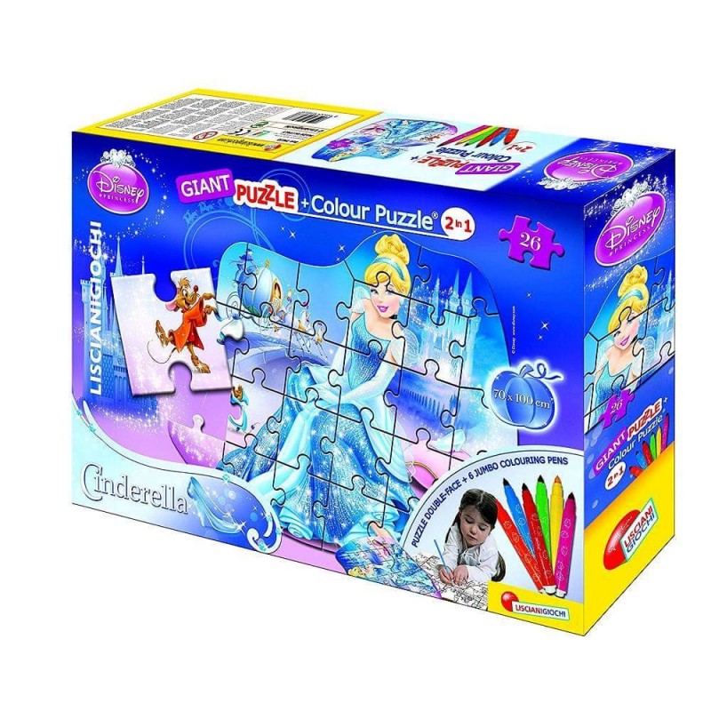 Пъзел Lisciani - Пепеляшка, с флумастри