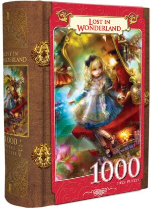 Пъзел в кутия-книга Master Pieces от 1000 части - Изгубена в Страната на чудесата