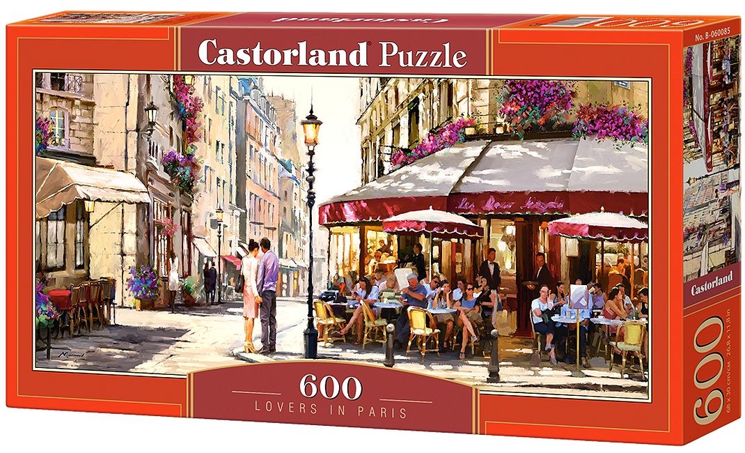 Панорамен пъзел Castorland от 600 части - Влюбени в Париж, Студио Макнийл