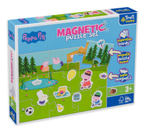 Магнитен пъзел Trefl от 9 части - Прасенцето Пепа се забавлява