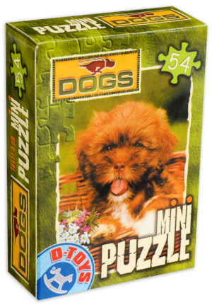 Мини пъзел D-Toys от 54 части - Малко кафяво куче