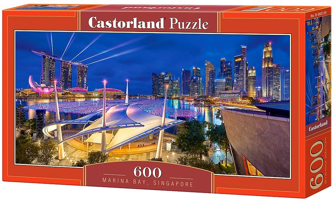 Панорамен пъзел Castorland от 600 части - Марина Бей, Сингапур