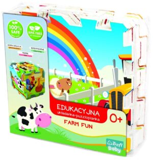 Бебешки пъзел за под Trefl от 8 части - Фермерска забава
