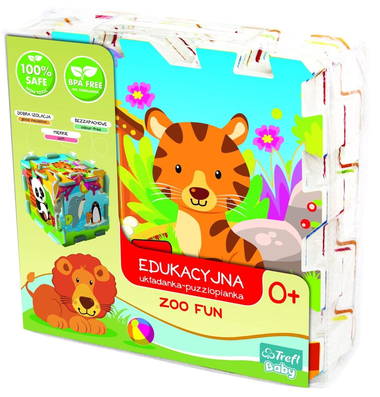 Бебешки пъзел за под Trefl от 8 части - Зоологическа градина