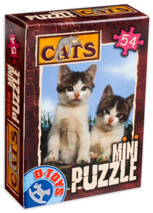 Мини пъзел D-Toys от 54 части - Котета