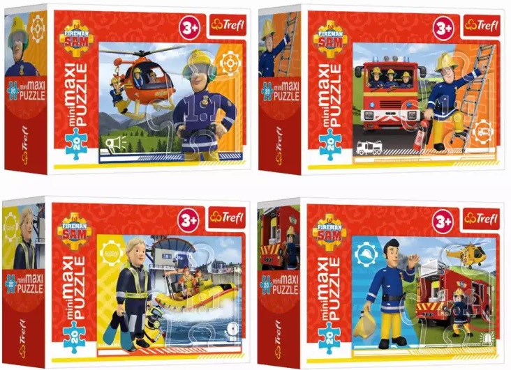 Мини пъзел Trefl от 20 макси части - Пожарникарят Сам, асортимент