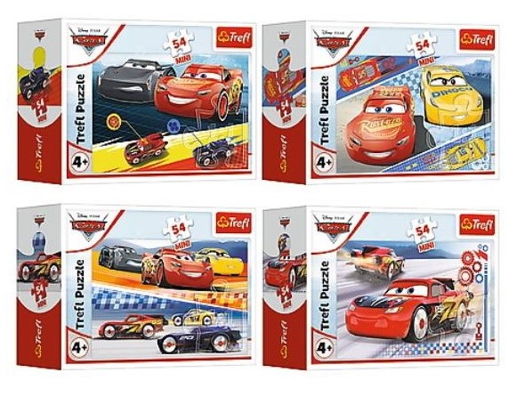 Мини пъзел Trefl от 54 части - Състезанието на Колите