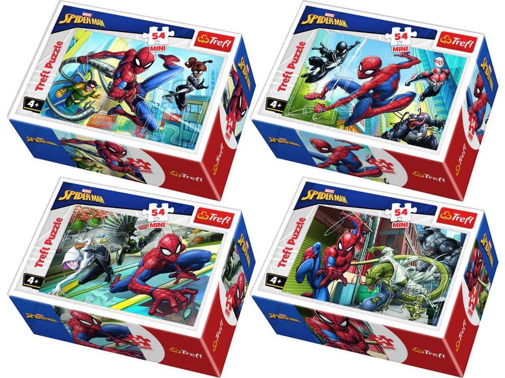 Мини пъзел Trefl от 54 части - Спайдърмен, асортимент