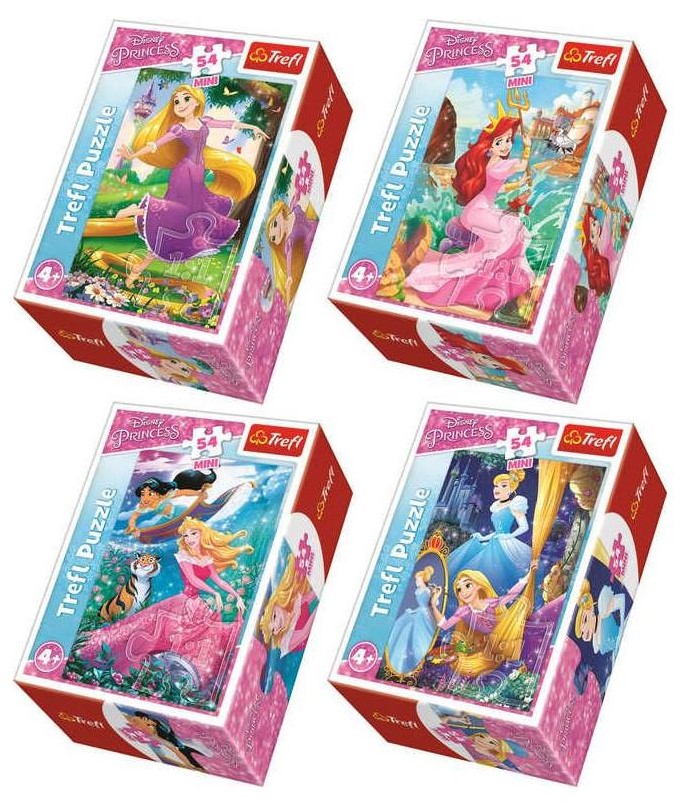 Мини пъзел Trefl от 54 части - Светът на принцесите
