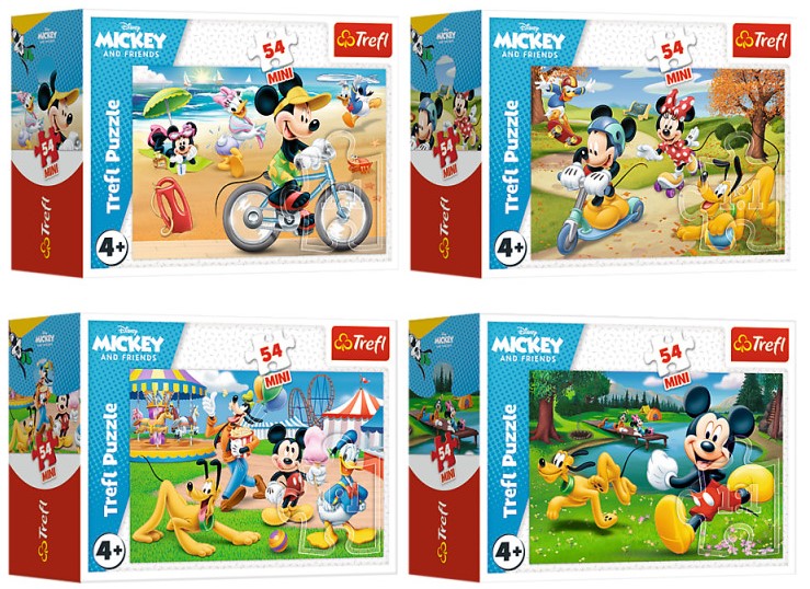 Мини пъзел Trefl от 54 части - Мики Маус, асортимент