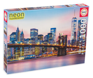 Неонов пъзел Educa от 1000 части - Бруклинският мост