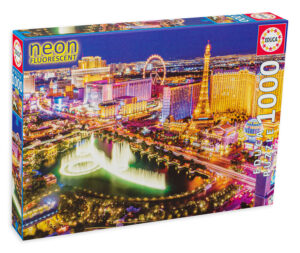 Неонов пъзел Educa от 1000 части - Лас Вегас