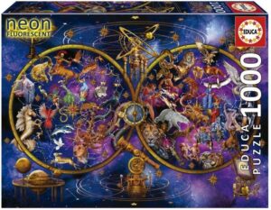 Неонов пъзел Educa от 1000 части - Съзвездия
