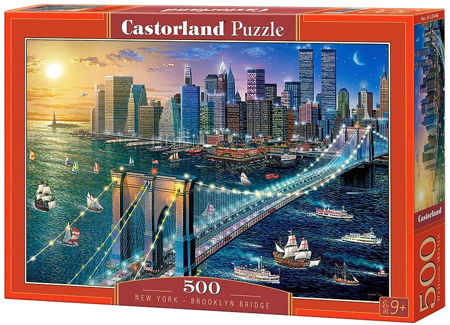 Пъзел Castorland от 500 части - Бруклинският мост, Ню Йорк