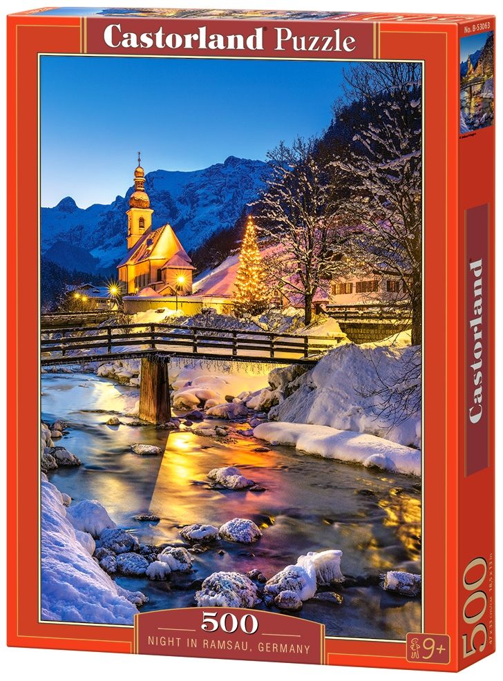 Пъзел Castorland от 500 части - Нощ в Рамсау, Германия