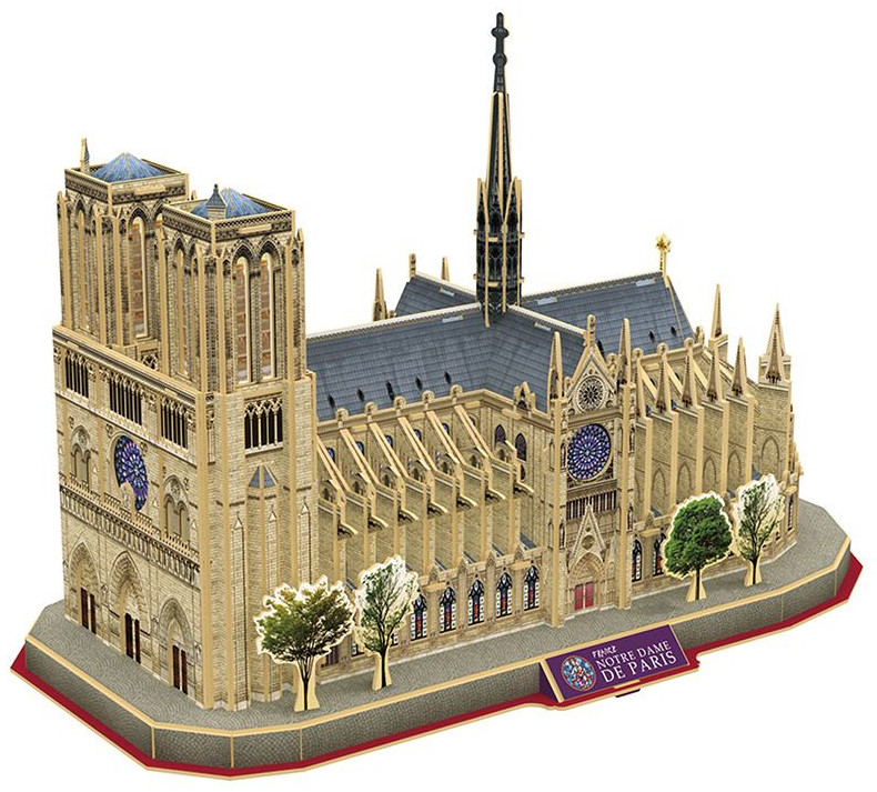 3D Пъзел Cubic Fun от 128 части - Notre Dame De Paris