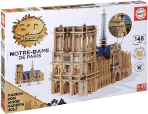 3D дървен пъзел Educa от 148 части - Катедралата Нотр Дам