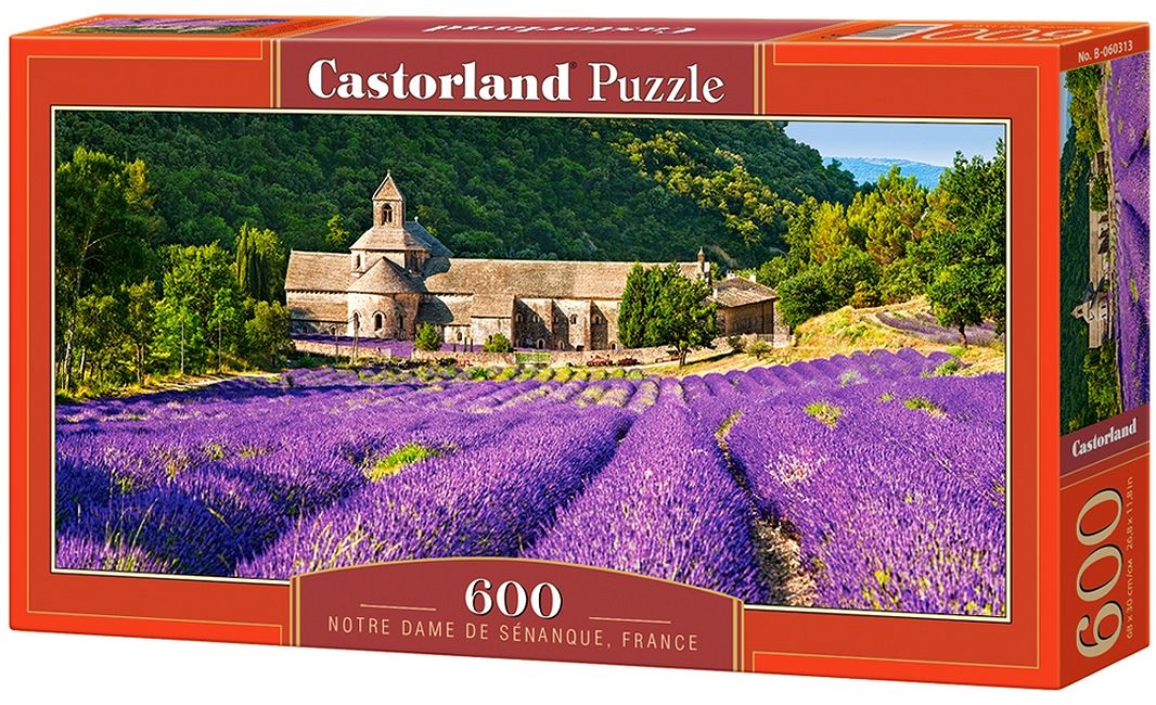 ###ДУБЛИРАН!!! Панорамен пъзел Castorland от 600 части - Абатството Нотр Дам в Сенанк, Франция