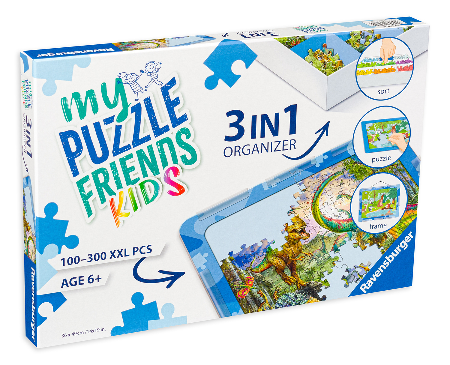 Органайзер за пъзели Ravensburger - 3 в 1, син