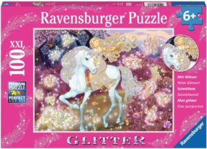 Блестящ пъзел Ravensburger от 100 XXL части - Приказна гора