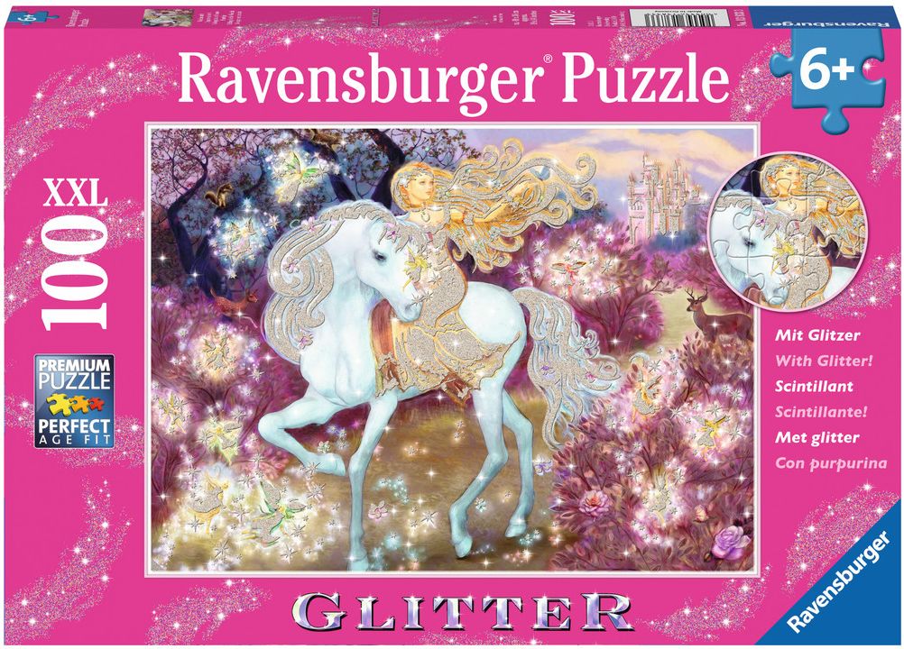 Блестящ пъзел Ravensburger от 100 XXL части - Приказна гора