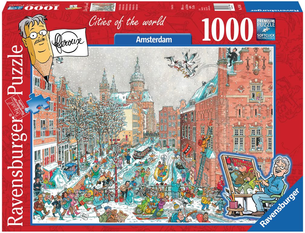 Пъзел Ravensburger от 1000 части - Амстердам, Frans Le Roux