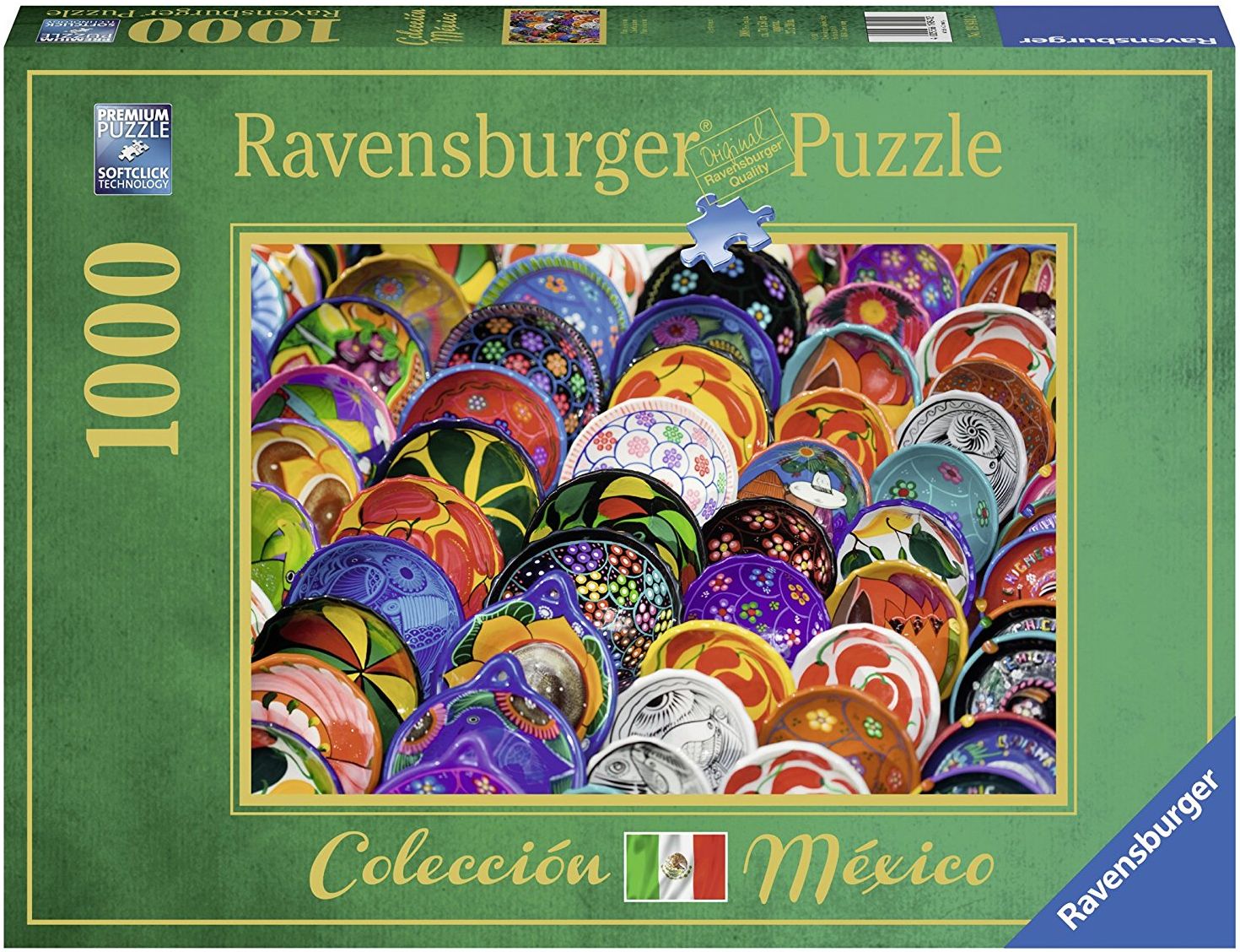 Пъзел Ravensburger от 1000 части - Цветни чинии