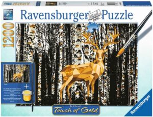Пъзел Ravensburger от 1200 части - Елен в брезова гора, с боя