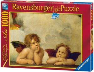 Пъзел Ravensburger от 1000 части - Херувими, Рафаело Санцио