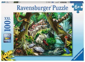 Пъзел Ravensburger от 100 XXL части - Страшни влечуги