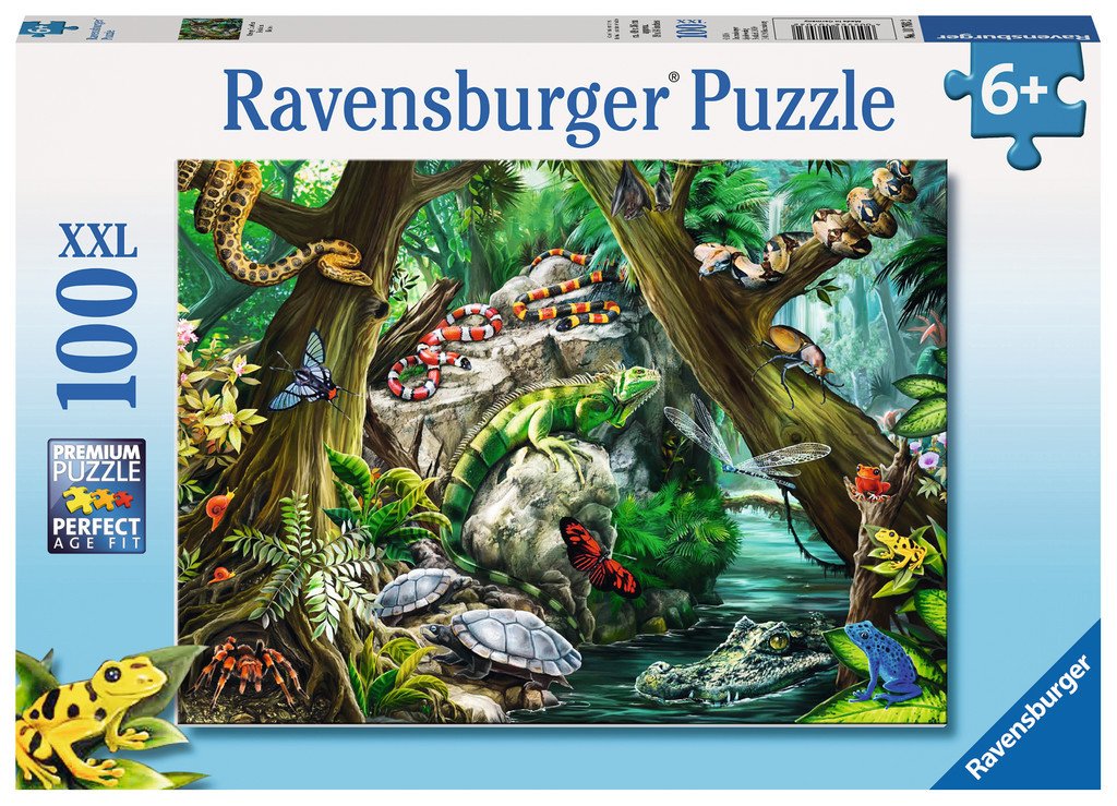Пъзел Ravensburger от 100 XXL части - Страшни влечуги