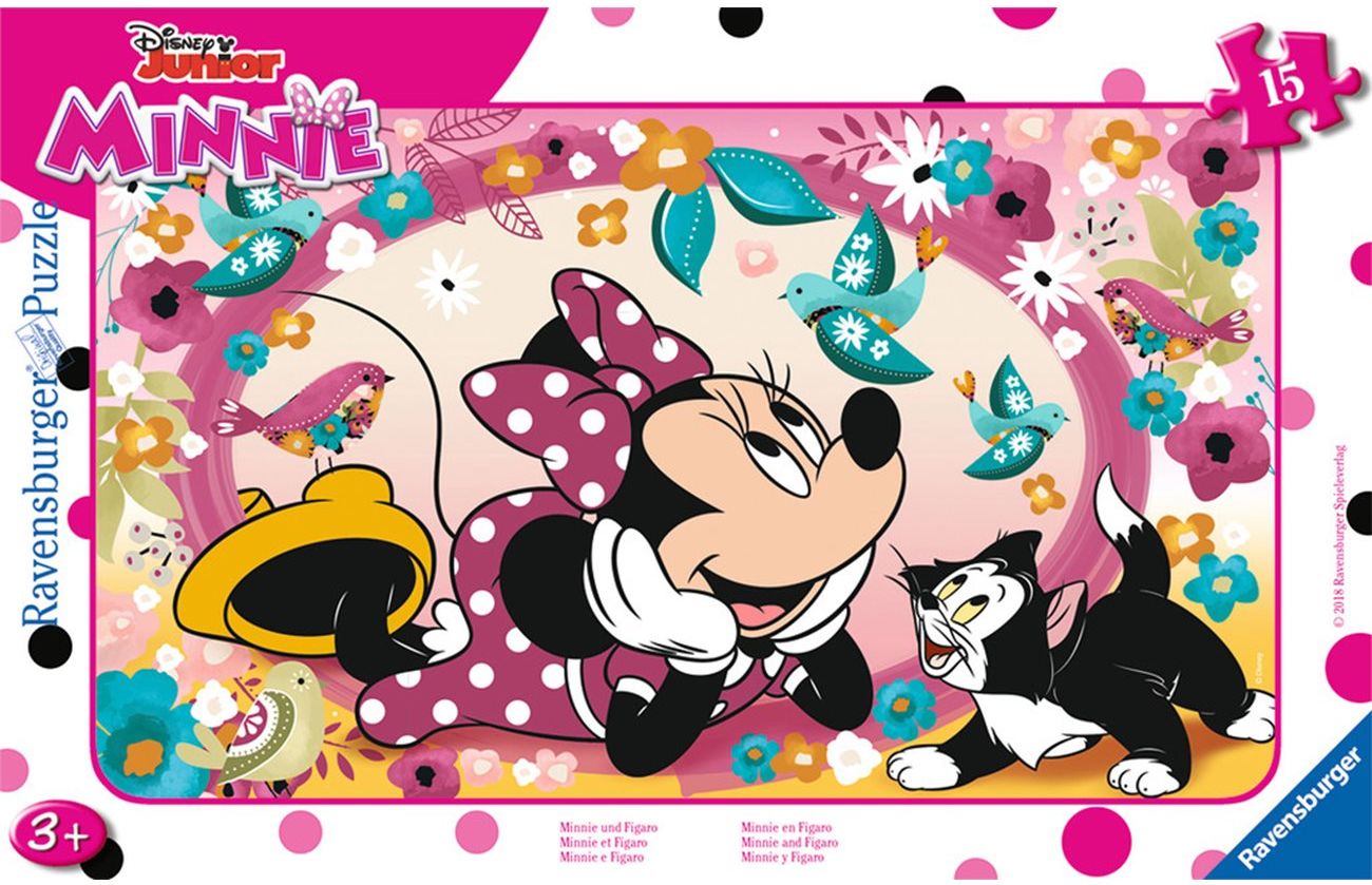 Пъзел Ravensburger от 15 части - Мини Маус и Фигаро