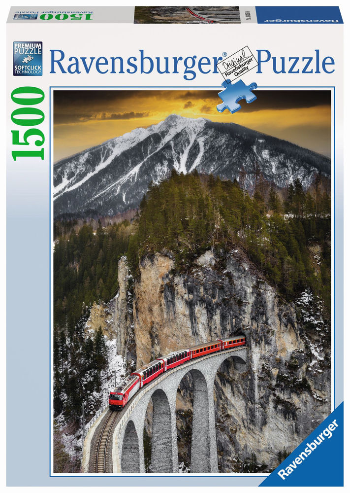 Пъзел Ravensburger от 1500 части - Снежен каньон