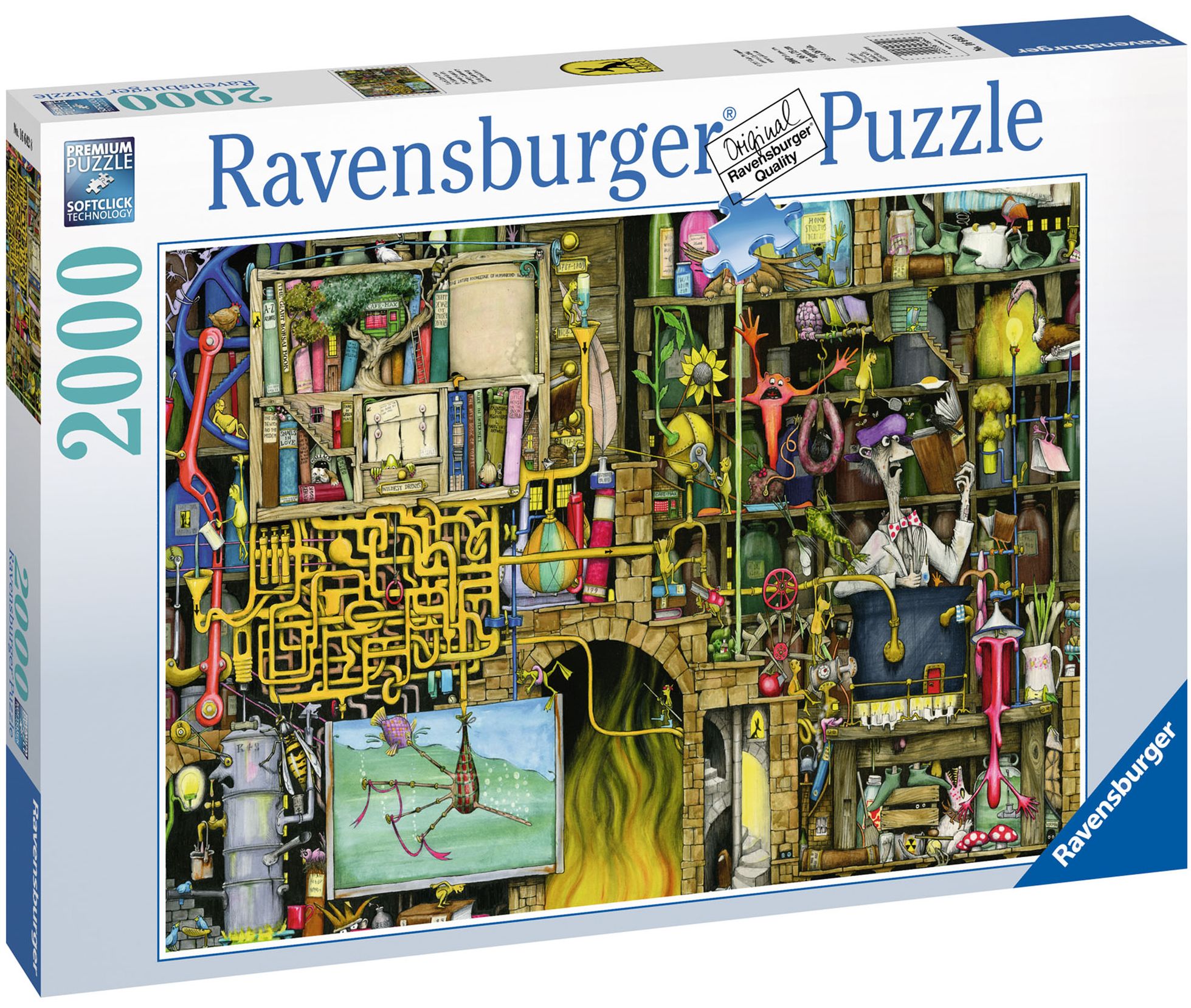 Пъзел Ravensburger от 2000 части - Щура лаборатория, Колин Томпсън