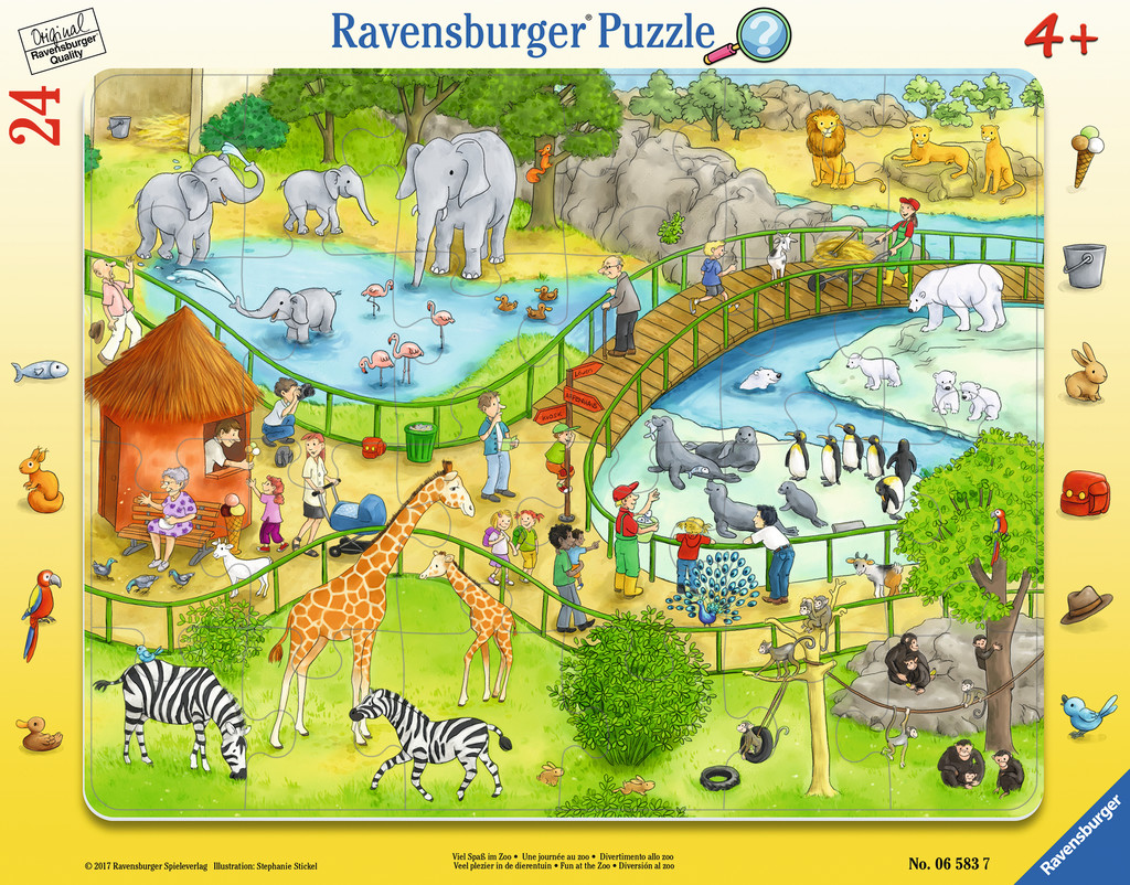Пъзел Ravensburger от 24 части - Забавление в зоопарка