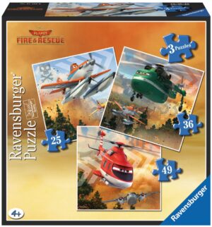 Пъзел Ravensburger 3 в 1 - Безстрашен екип