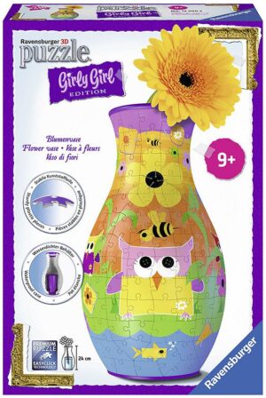 3D пъзел Ravensburger от 216 части - Ваза с бухалчета