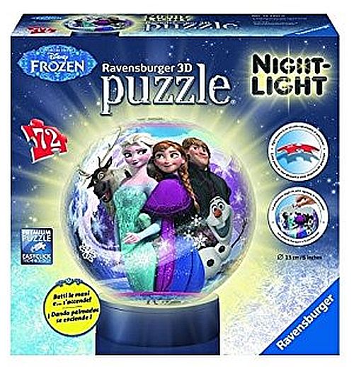 3D пъзел Ravensburger от 72 части - Замръзналото кралство, светещ