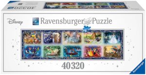 Панорамен пъзел Ravensburger от 40 320 части - Незабравими Дисни моменти
