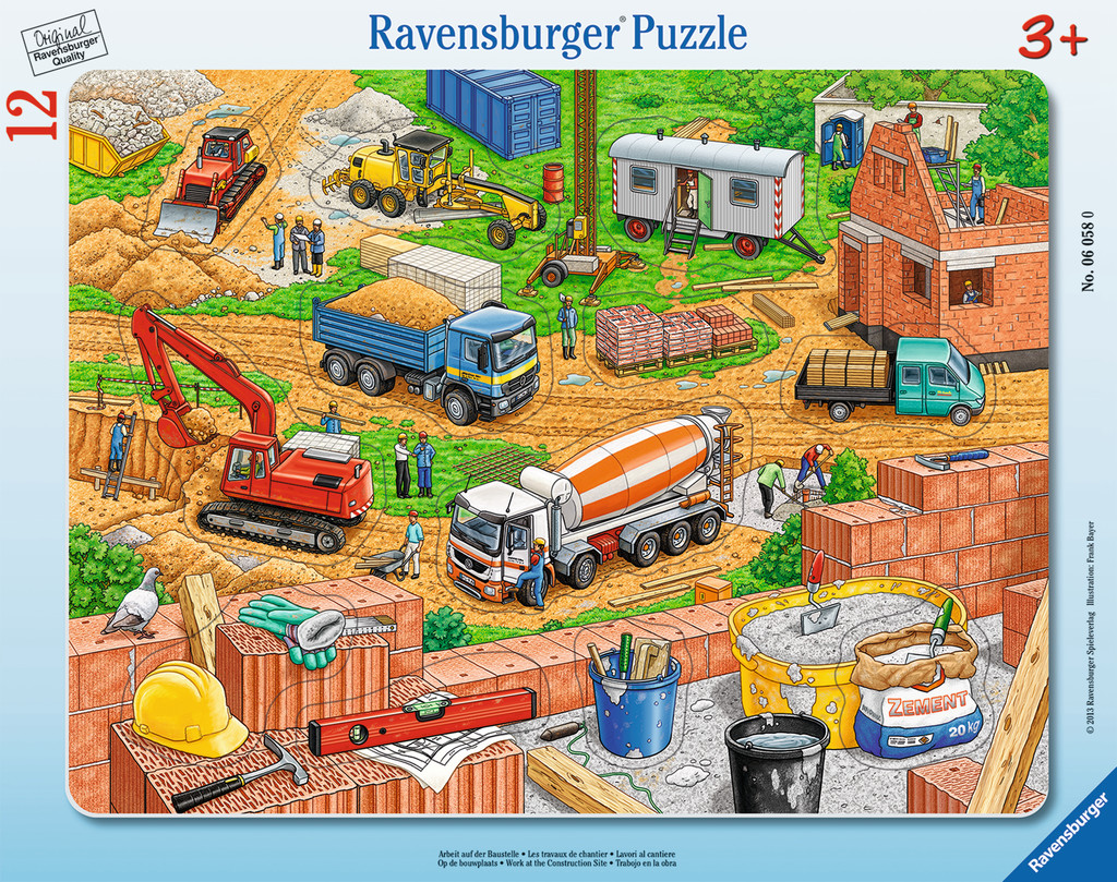 Пъзел Ravensburger от 12 части - Строителна площадка