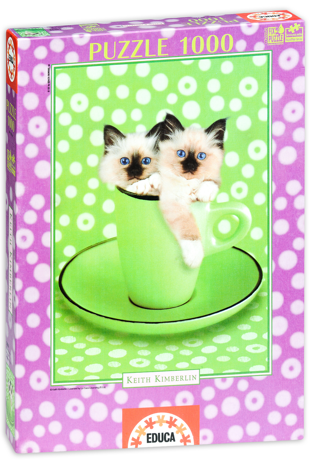 Пъзел Educa от 1000 части - Две сладкишчета, Кийт Кимбърли