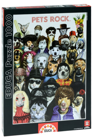Пъзел Educa от 1000 части - Животински рок