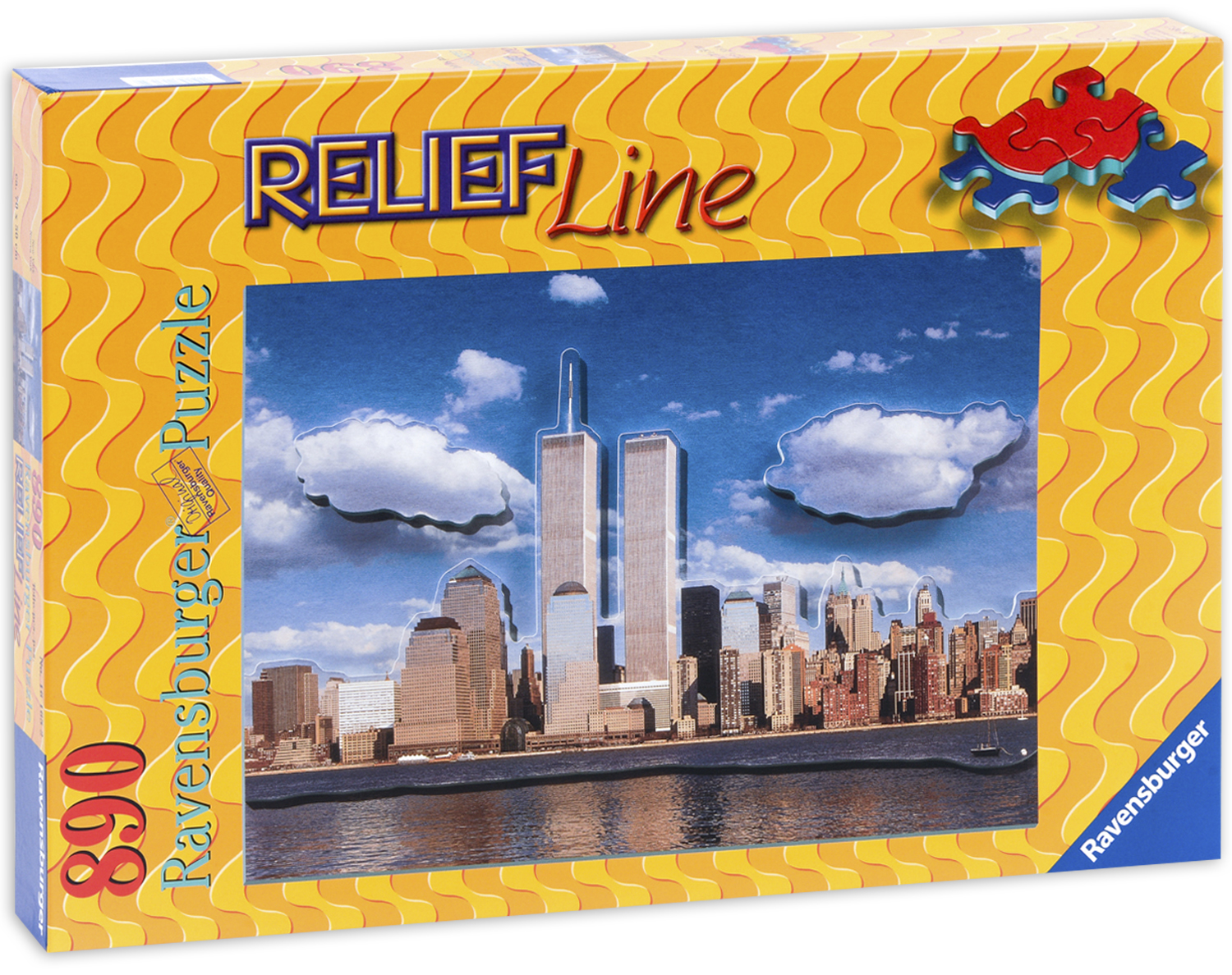 Релефен пъзел Ravensburger от 890 части - Ню Йорк