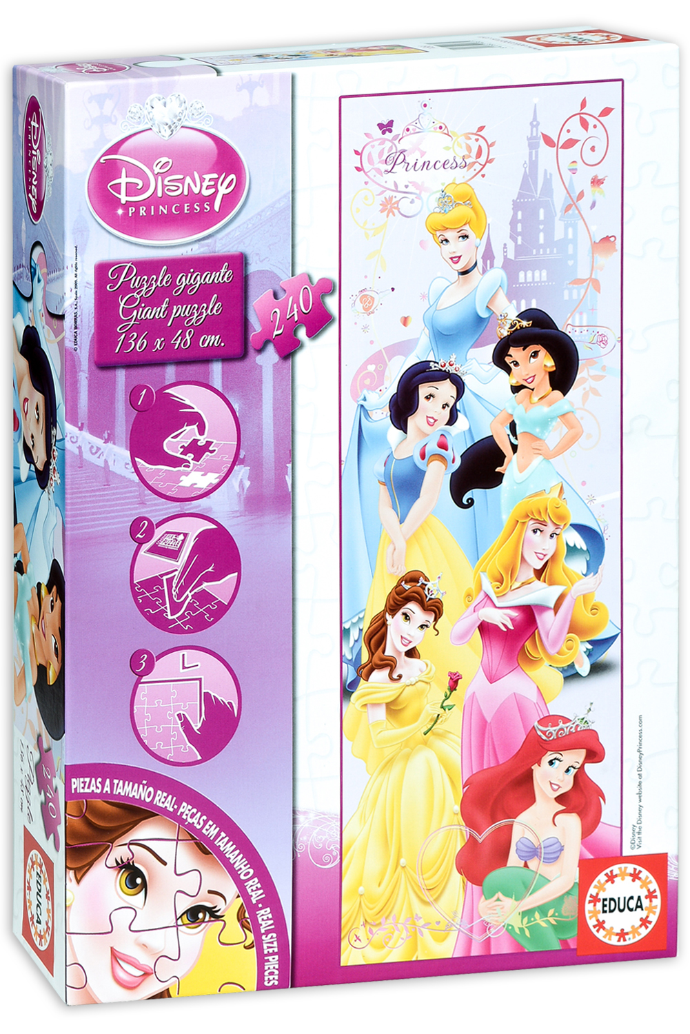 Пъзел Educa от 240 макси части - Дисни принцеси