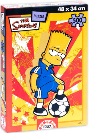Пъзел Educa от 500 части - Барт Симпсън спортува