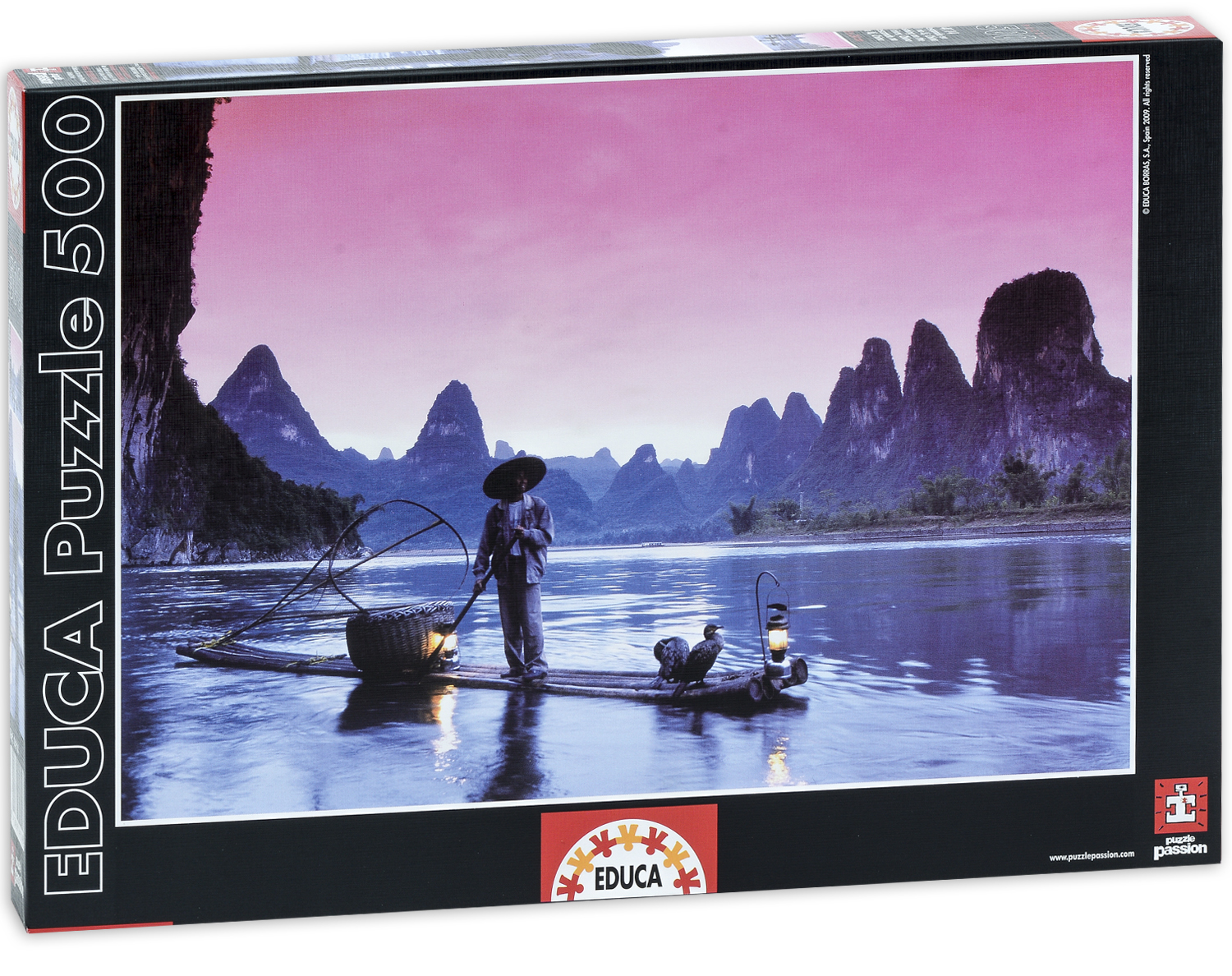 Пъзел Educa от 500 части - Китайски рибар