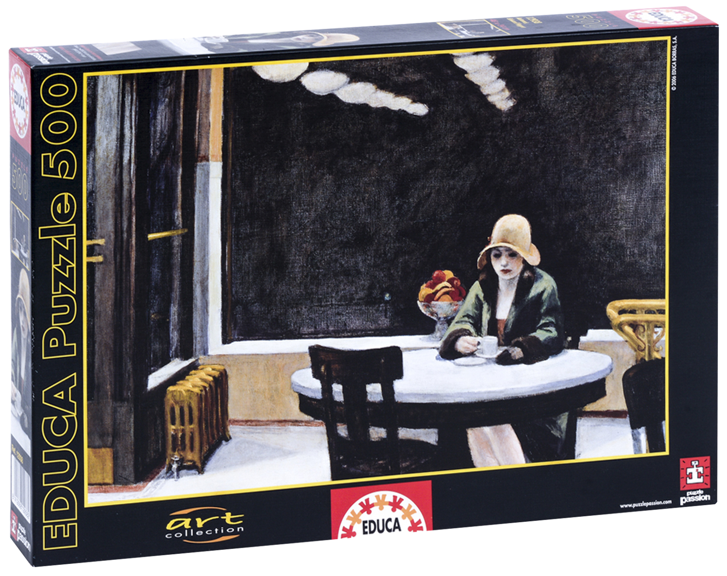 Пъзел Educa от 500 части - Самота, Едуард Хопър