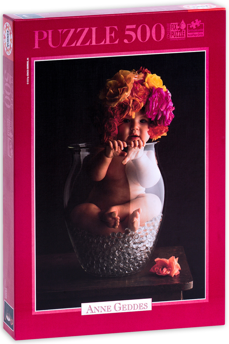 Пъзел Educa от 500 части - Ваза с цветя, Ан Гедес