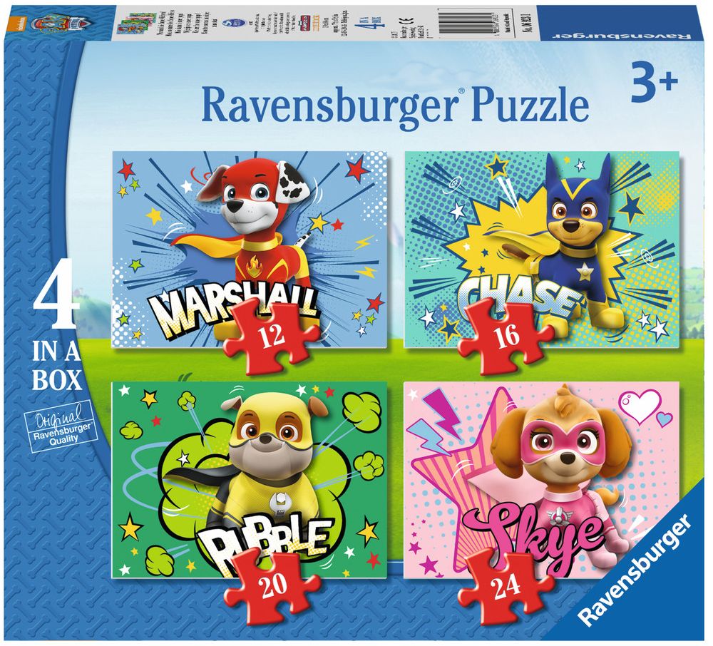 Пъзел Ravensburger 4 в 1 - Пес Патрул